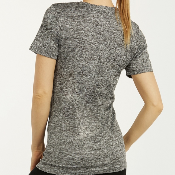 Sofra Tops - Sofra Women's Athletic V Space Dye Tee - ATV001BLK